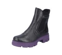 Rieker Women's 74690 Chelsea Boot, Black-Purple, 4 UK