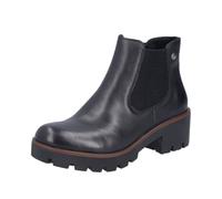 Rieker 79265-03 Black leather Womens Chelsea Boots in a Plain Leather in Size 38