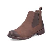 Rieker 79450-24 Brown waxy leather Womens Chelsea Boots in a Plain Synthetic in Size 39