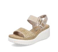 Rieker Women's Beige Wedge Sandal | 69176-62 41 41