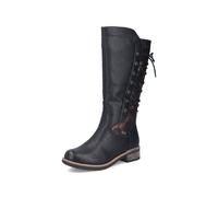 Rieker 94693-00 Black Womens Mid Calf Boots in a Plain Synthetic in Size 40