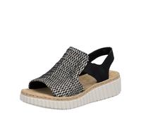 Rieker Rieker RACHEL Womens Wedge Sandals Black - UK 8 - Black
