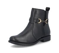 Rieker 74856-00 Black leather Womens ankle boots