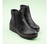 Rieker Womens Boots Black Adults Ladies Ankle Zip Wedge Antistress Hannover SIZE