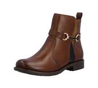 Rieker 74856-22 Cognac leather Womens ankle boots in a Plain Leather in Size 41