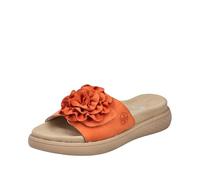 Rieker Orange Hook & Loop Sandals for Ladies | Rieker V1562-38 Colour: Orange, Size: EU 41 / UK 7.5