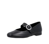 Rieker Women's D0K14 Ballet Flats, Black, 42 EU