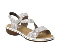Rieker Women's Damen 659c7 Sandalen Sandal (White Crinkle, UK Footwear Size System, Adult, Women, Numeric, Medium, 8)