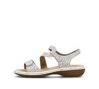 Rieker Women's Damen 659c7 Sandalen Sandal (White Crinkle, UK Footwear Size System, Adult, Women, Numeric, Medium, 4)
