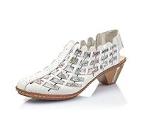 Rieker Women's Damen Halbschuhe 46778 Low Shoes (White Multi, UK Footwear Size System, Adult, Women, Numeric, Medium, 6.5)