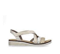 (Gold, UK 3.5) Ladies Rieker Wedge Heeled Sandals V3663