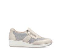Rieker 48760-60 Light Gold Womens Comfort Slip On Shoes in a Plain Synthetic in Size 36
