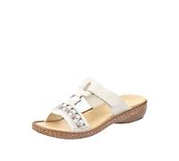 Rieker Women's Frühjahr/Sommer 628m6 Mules, White Beige, 4 UK