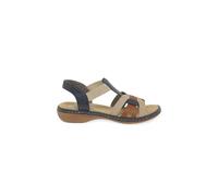 Rieker 65918-90 Navy Tan Womens Comfortable Sandals in a Plain Synthetic in Size 40