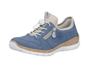Rieker Womens Green Blue Elasticated Shoes Memory Foam Comfort Ladies N42G0