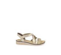 Rieker Kaz Womens Sandals 4 UK Gold/Beige/Muschel