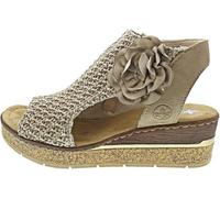 Rieker Women's Keilsandalette Sandal, Beige, 6 UK