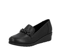 Rieker Women's L5361 Loafer, Black, 40 EU, Black, 6.5 UK