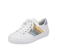 Rieker Stripe Womens Trainers - White, UK 4