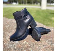 Rieker Womens Ladies Black Heeled Ankle Boots Size 4-8