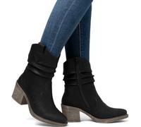 Rieker Womens Ladies Black Heeled Slouch Ankle Boots Size 4-8