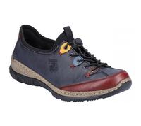 Rieker Womens Ladies Multi Colour Blue Lace Up Slip On Trainers Shoes Size 4-8