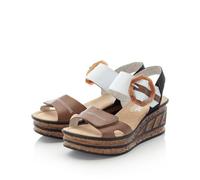 Rieker Womens Ladies Wedge Adjustable Big Buckle Comfort Sandals Size UK 7.5