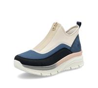 Rieker Women's Low-Top Trainers 48053, Women's Low Shoes, Loose Insole, Blue Combi 14, 5 UK