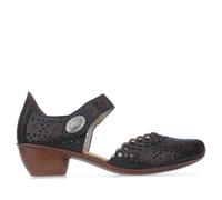 Rieker Womens Mary Jane Leather Shoes in Black - Size UK 6