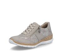 Rieker N4221-90 Light taupe Womens trainers in a Plain Man-made in Size 38