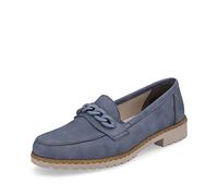 Rieker Women's 51863 Loafer, Blue, 6 UK