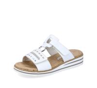 Rieker Women's Mule Sandals Slippers Shoes White V0636