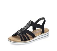 Rieker Women's Strappy Sandals V0652, Women's Sandals, Black 00, 5 UK
