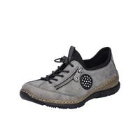 Rieker Women's N3268 Loafer, Gray, 6 UK