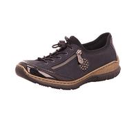 Rieker Women's N3268 Slip On Trainers, Blue (Schwarz/Pazifik/Baltik/Schwarz 01), 5 UK