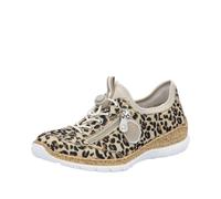 Rieker N4263 Funky Leopard Print Canvas Summer Sneakers (Leopard, UK Footwear Size System, Adult, Women, Numeric, Medium, 6.5)