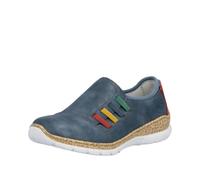 Rieker Women's N4264 Slip-On Shoes, Blue, 39 EU