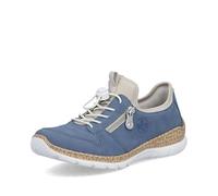 Rieker Women's N42G0 trainers, lady low trainers, removable insole, Blue, 6 UK