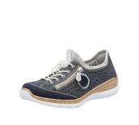 Rieker Women's N42p6-14 Low-Top Sneakers, Blue (Pazifik/Atlantic/Altsilber/Silverflower 14), 5 UK