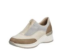 Rieker N4357-60 Ladies Beige Zipper Shoes Colour: Beige, Size: EU 38 /