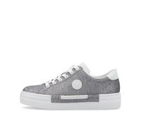 Rieker Women's N49w1 Sneaker (Silver, UK Footwear Size System, Adult, Women, Numeric, Medium, 6)