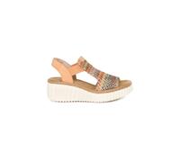 Rieker 'puerto Rico' Wedge Sandals In Peach Peach