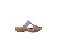Rieker Blue Hook & Loop Sandals for Ladies | Rieker 608K2-12 Colour: Blue, Size: EU 38 / UK 5