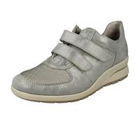 Rieker Womens Rieker Hook and Loop Casual Trainer L4868 - Silver/Platinum - UK 7