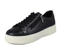 Rieker Womens Rieker Platform Lace Up Trainers With Side Zip M7701 - Black - UK 5