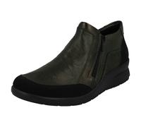 Rieker Womens Rieker Zip Up Ankle Boots L4851 - Green Combination - UK 4