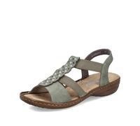 Rieker 60883-52 Sage green Womens Comfortable Sandals in a Plain Man-made in Size 37