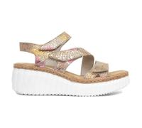 Rieker Womens Sandals Multi-Coloured Adults Ladies Wedge Easy Fasten Antistress