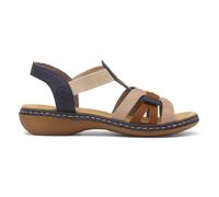 Rieker 65918-90 Navy Tan Womens Comfortable Sandals in a Plain Synthetic in Size 40