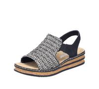 Rieker Women's Sandals Shoes Black Beige 62971
